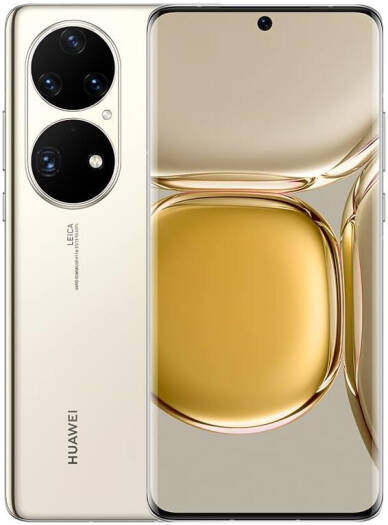 Huawei P50 Dual Sim Smartphone, 6.5" 90Hz OLED Display, Qualcomm SM8350 Snapdragon 888 4G Chipset, 8GB RAM, 256GB Storage, 4100mAh Battery, International Version, Gold | P50