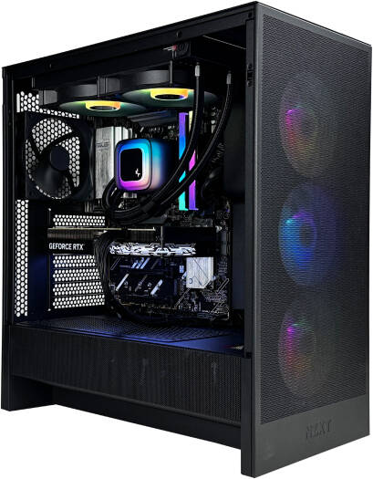 ShadowLine Gaming PC - AMD Ryzen 7 9700X 8 Cores 16 Threads, NVIDIA RTX 5070 12GB, 32GB DDR5 RAM 6000MHz, 1TB SSD Gen 4, 750W 80 PLUS PSU, 240mm Liquid Cooler, Wi-Fi + BT, Win11 Pro