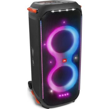 JBL PartyBox 710 Speaker with 800W RMS Powerful Sound, Built in Lights, Splashproof Design, 2 x 8" Woofers and 2 x 2.75" Tweeters, Tuned Bass Reflex Port, IPX4, Black | JBLPARTYBOX710EU