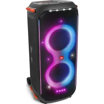 JBL PartyBox 710 Speaker with 800W RMS Powerful Sound, Built in Lights, Splashproof Design, 2 x 8" Woofers and 2 x 2.75" Tweeters, Tuned Bass Reflex Port, IPX4, Black | JBLPARTYBOX710EU