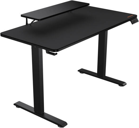 Cougar E-STAR 120 Gaming Desk, Full Desk Mouse Pad, Removable Monitor Stand, Shields for Transmission Shaft & Motor, Cable Tray for Easy Management, Headset Hook, Black | 3MSTA1WB.0001