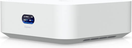 Ubiquiti UniFi Express 7, Mesh-Scalable, Super-Compact 10G Cloud Gateway, Integrated WiFi 7, 30+ Managed UniFi Devices, 300+ Users Connected, 1x 10 GbE RJ45 WAN Ports, White | UX7