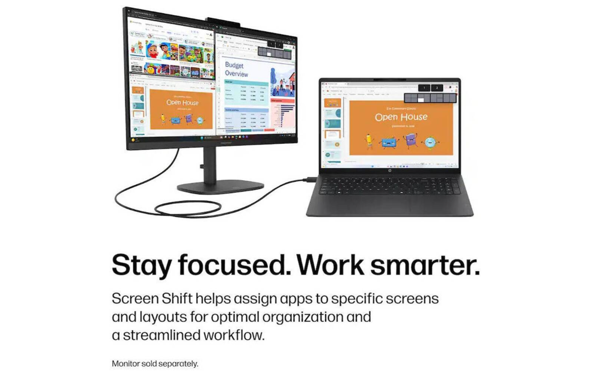 HP OmniBook 3 16-inch Laptop, Intel Core Ultra 5 225U, 8GB RAM, 512GB SSD, 2K Touchscreen, Windows 11 Home, Mica Silver, 16-bu0305dxD | 6 Months Shop Warranty - Image 4