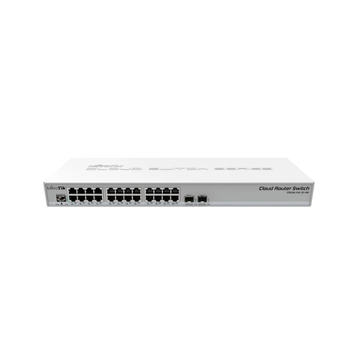 MikroTik CRS326-24G-2S+RM Cloud Router Switch – 24x Gigabit, 2x 10G SFP+, Rackmount