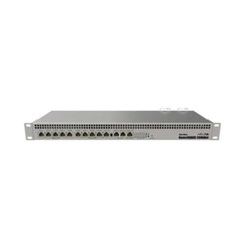 MikroTik RB1100AHx4 Dude Edition Rackmount Router – 13x Gigabit, Quad-Core 1.4GHz, 60GB SSD