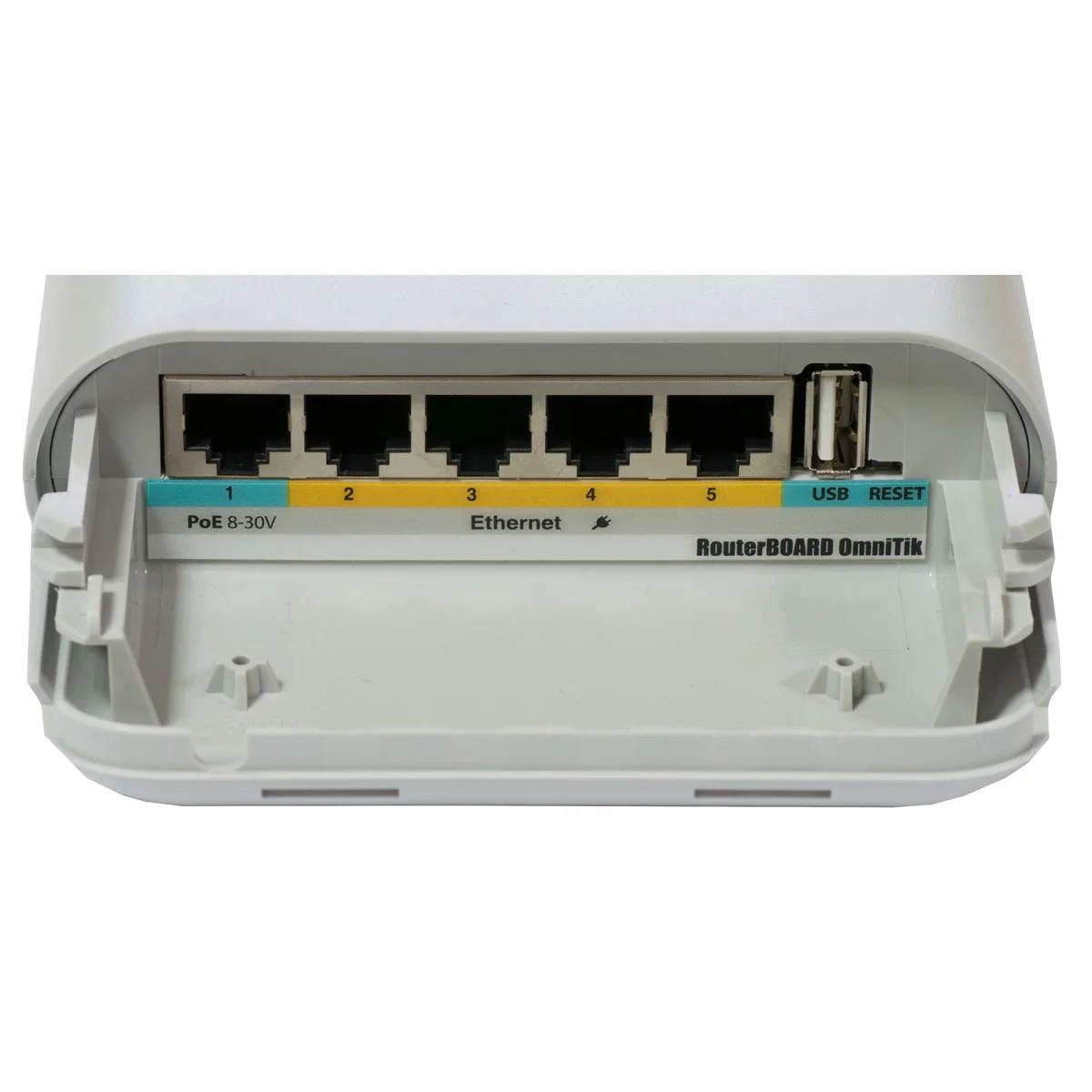 MikroTik OmniTIK 5 PoE RBOmniTikUPA-5HnD 5GHz Outdoor AP – 360° Omni, 5x Ethernet PoE Out - Image 2