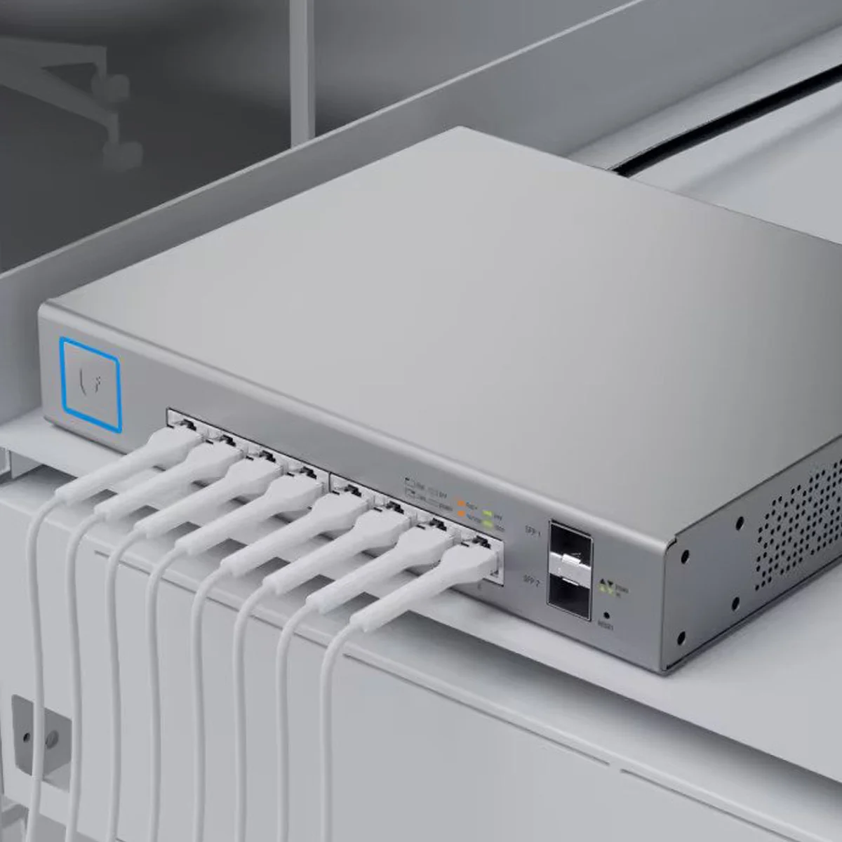 Ubiquiti UniFi US-8-150W PoE Switch – 8x Gigabit PoE+, 2x SFP, 150W, Managed