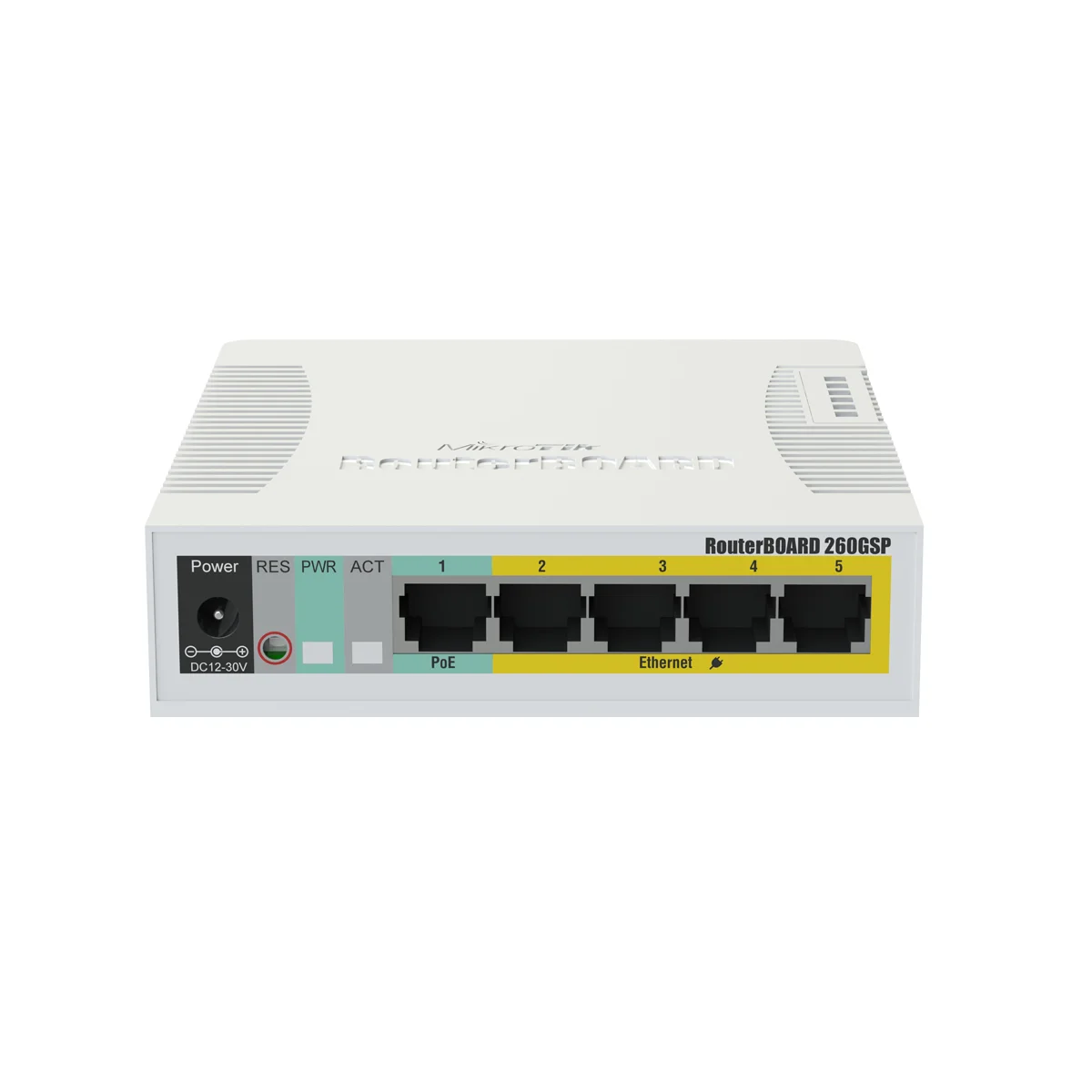 MikroTik RB260GSP CSS106-1G-4P-1S Smart Switch – 5x Gigabit, 4x PoE Out, SFP