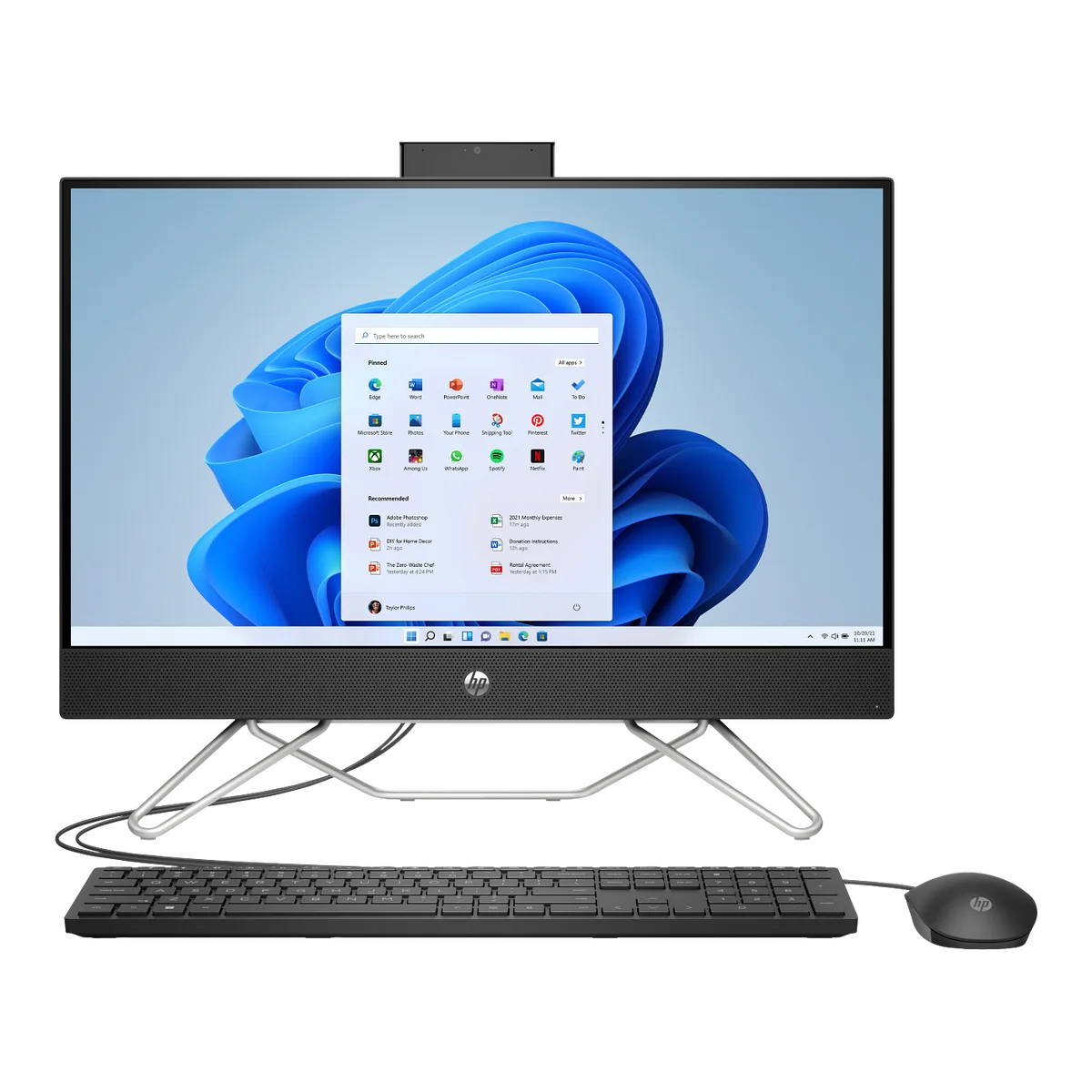 HP All-in-One 24-cb1000 23.8-inch desktop PC, Starry White