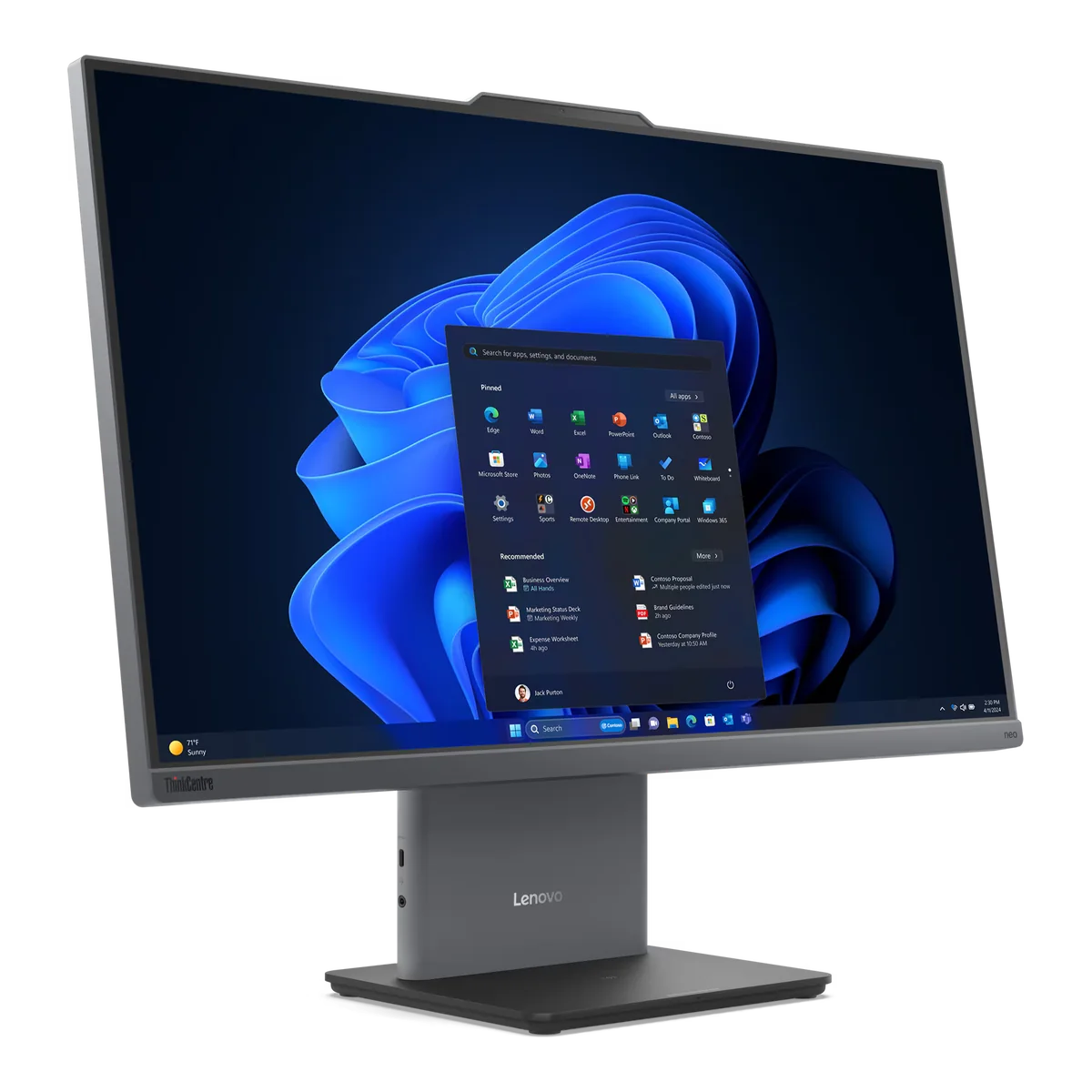 Lenovo ThinkCentre neo 50a 24 Gen 6 23.8-inch All-in-One PC, Luna Grey