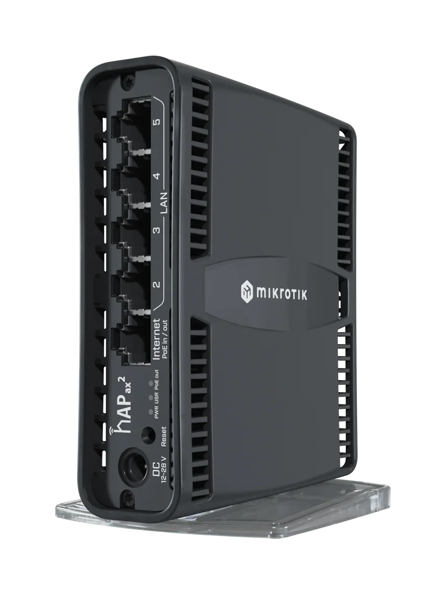 MikroTik hAP ax² C52iG-5HaxD2HaxD-TC – A Generation 6 version of the legendary hAP ac². With PoE-in and PoE-out,…