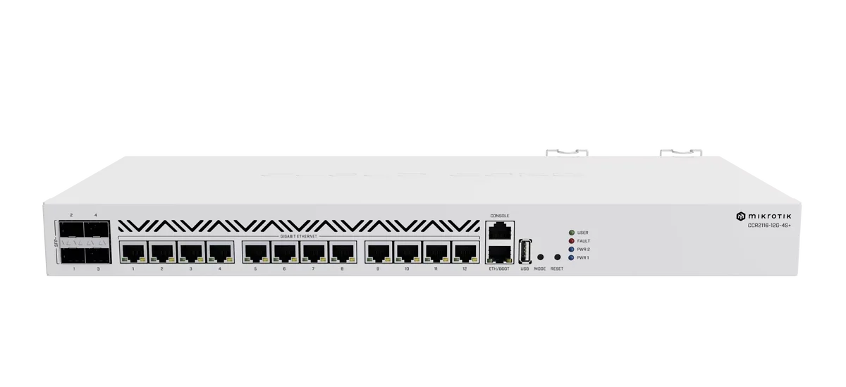 MikroTik CCR2116-12G-4S+ – Forget about CPU limitations in 10G setups with this powerful 16-core ARM…