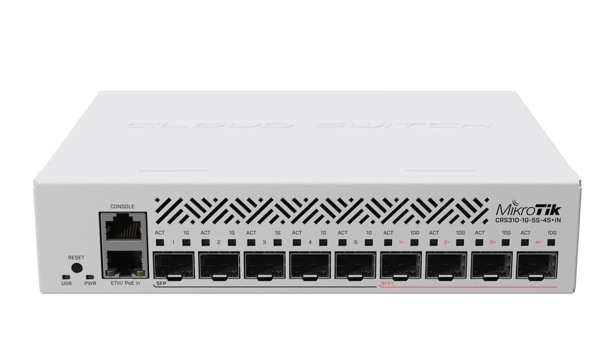 MikroTik CRS310-1G-5S-4S+IN – 10 Gigabit fibre connectivity way over a 100 meters – for small offices or…