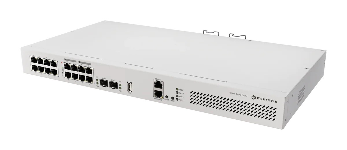 MikroTik CRS418-8P-8G-2S+RM – You wanted a switch that could do more. So we built one that does everything