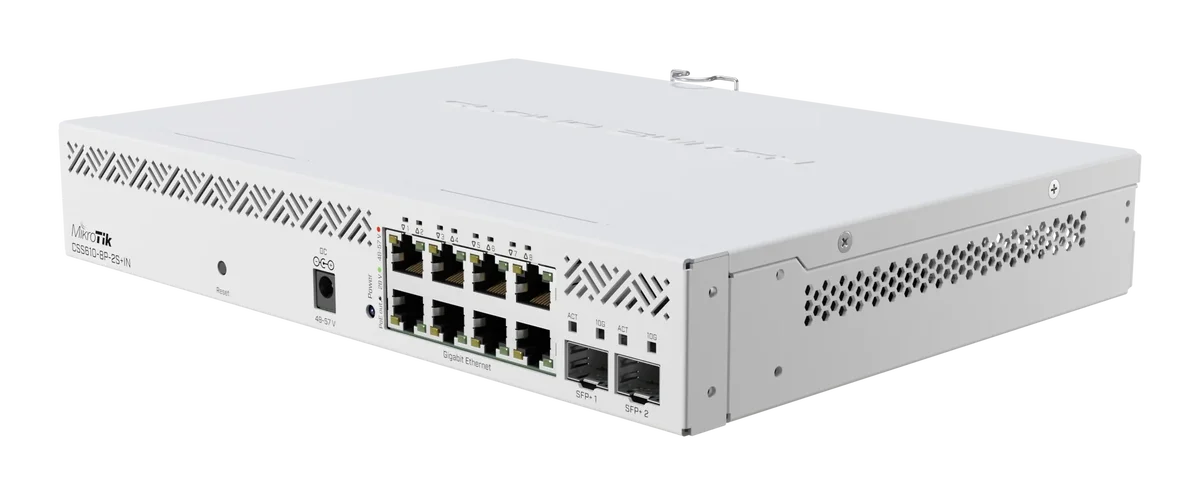 MikroTik CSS610-8P-2S+IN – Your compact, affordable PoE powerhouse with 8x Gigabit PoE-out ports and 2x…
