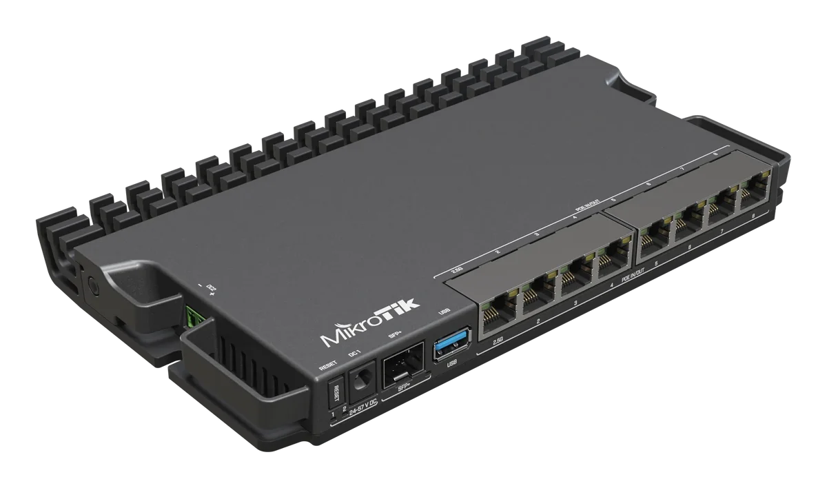 MikroTik RB5009UPr+S+IN – A new version of our popular heavy-duty RB5009 router with
PoE-in and…