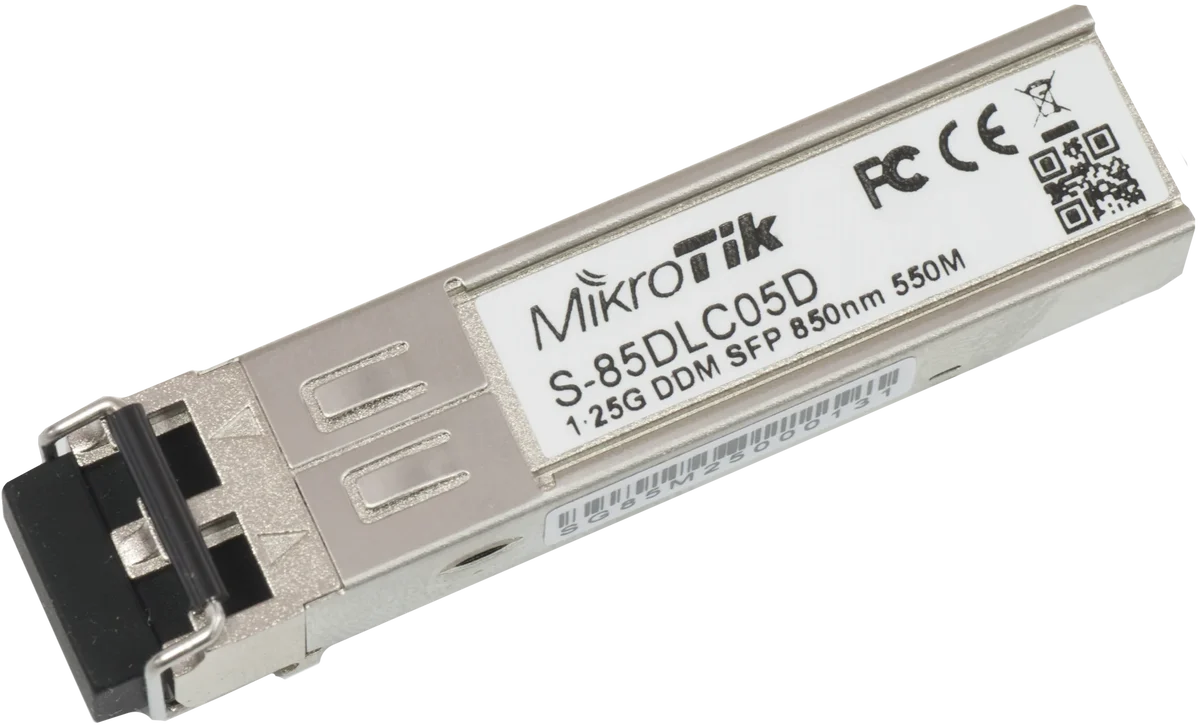 MikroTik S-85DLC05D – 1.25G SFP multi-mode 850 nm transceiver, LC, 550 m