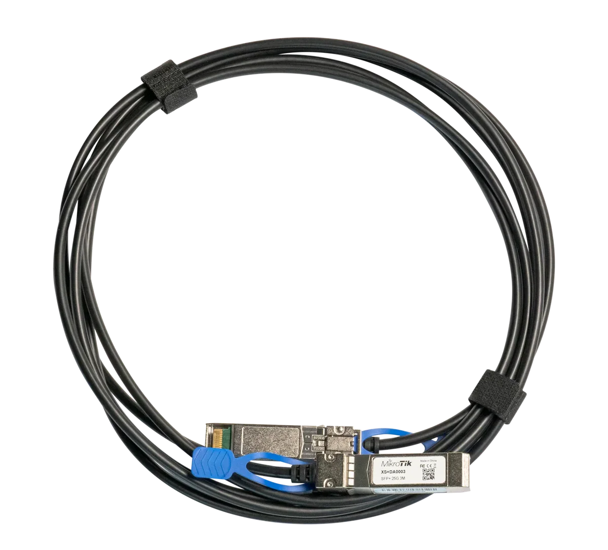 MikroTik XS+DA0003 – Direct attach cable that supports not only SFP 1G and SFP+ 10G, but also…
