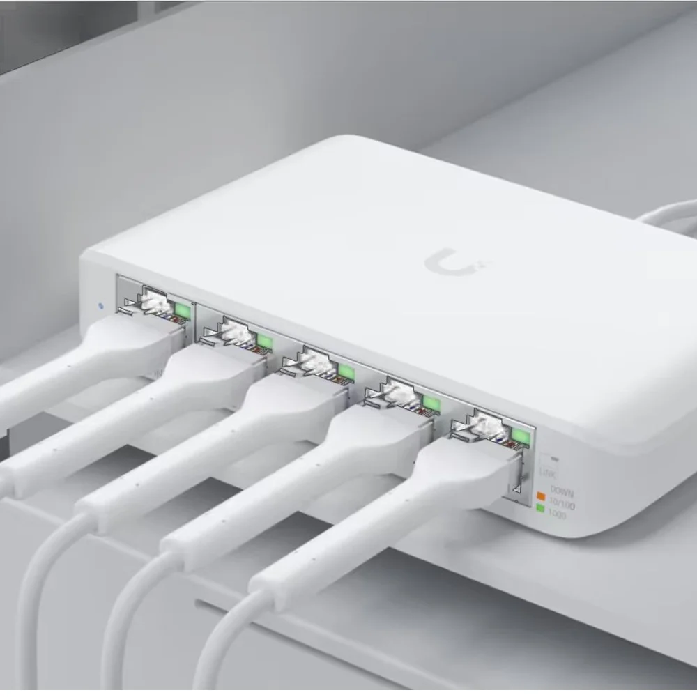 Ubiquiti UniFi Flex Mini USW-Flex-Mini Switch – 5x Gigabit, PoE Powered, Managed